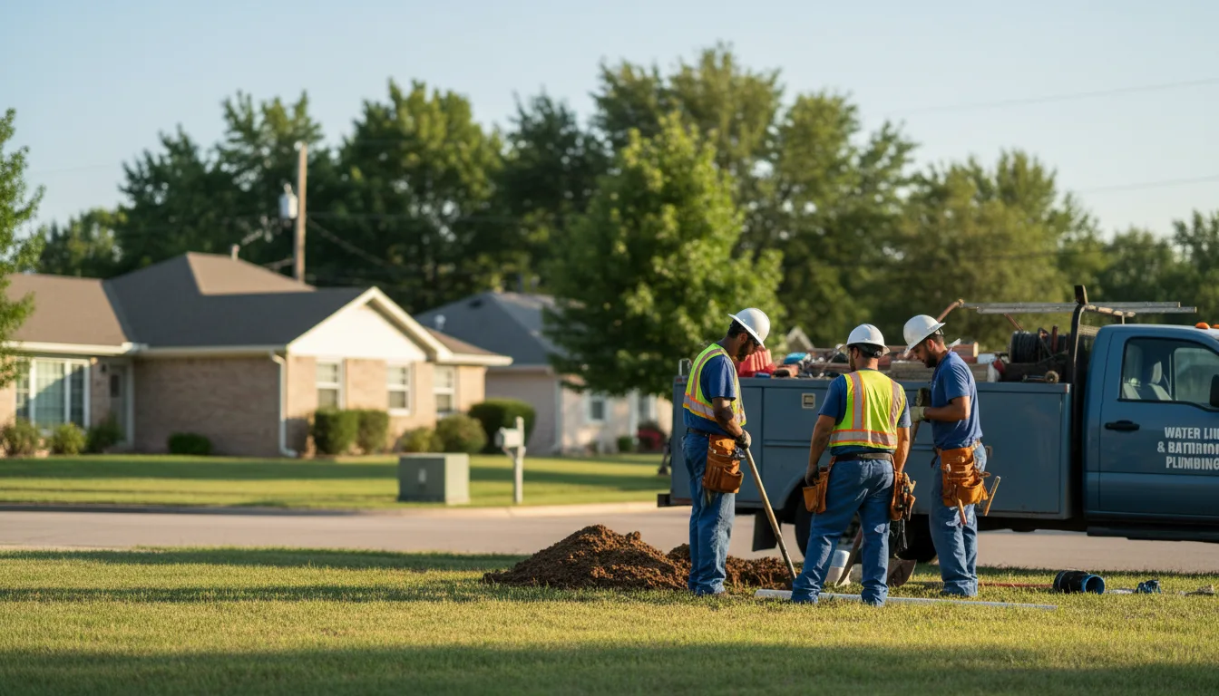 Residential water line and bathroom plumbing service in Fort Leavenworth, KS